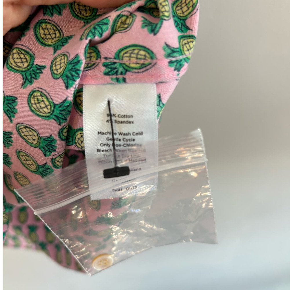 Talbots Sleeveless Button Up Collared Pineapple S… - image 3